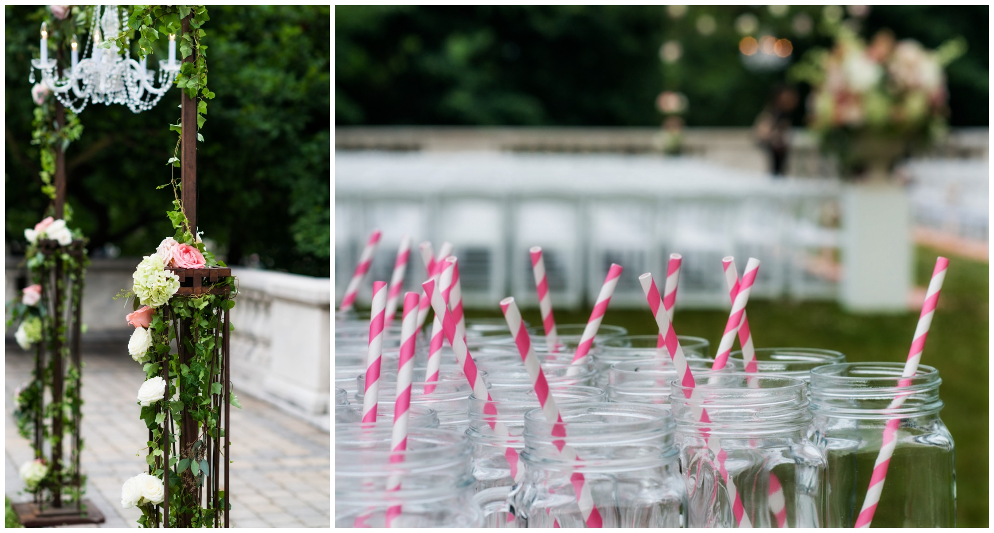 Outdoor wedding details at the Field Museum by HMR Designs